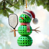 Maxcorners Custom Name Pickle Ball Ornament, Christmas Gift Decoration 2D Flat LM2111