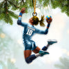 Maxcorners Custom Name and Number Woman Handball Ornament, Christmas Gift Decoration40 2D Flat LM2111