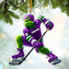 Maxcorners Custom Name Ice Hockey Ornament, Christmas Gift Decoration38 2D Flat LM2111