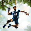 Maxcorners Custom Photo, Name and Number Handball Ornament, Christmas Gift Decoration 2D Flat LM2111