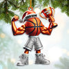 Maxcorners Custom Name Basketball Ornament, Basketball Lover Christmas Gift4 2D Flat LM2111
