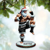 Maxcorners Custom Name Muay Thai Ornament, Muay Thai Santa Christmas Gift 2D Flat LM2111
