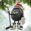 Maxcorners Custom Name Ice Hockey Ornament, Ice Hockey Christmas Gifts 2D Flat LM2211