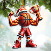 Maxcorners Custom Name Basketball Ornament, Basketball Lover Christmas Gift 2D Flat LM2111