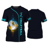 Maxcorners Personalized Volleyball Excellence Shirt - Unisex, Team & Individual Styles