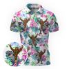 Maxcorners Bigfoot Rides T-Rex Party Golf Polo Shirt