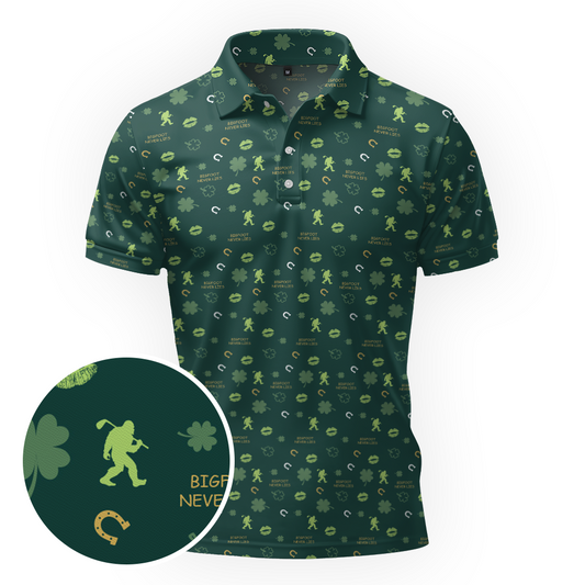 Maxcorners Green Luck Legend Golf Polo Shirt