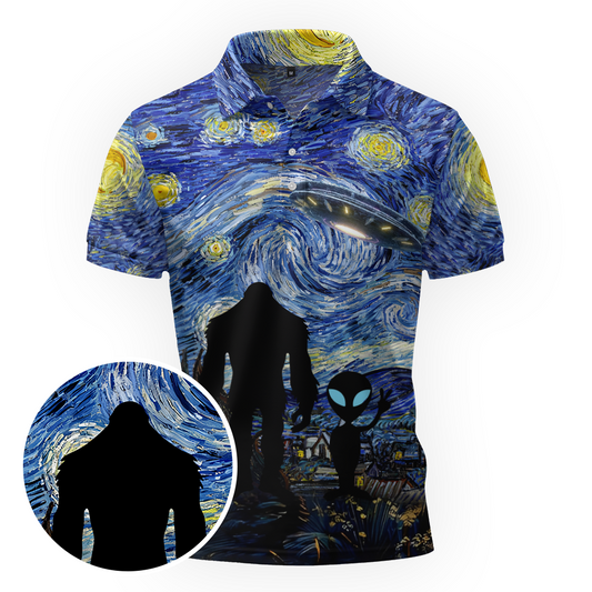 Maxcorners Scary Night Mystery Golf Polo Shirt