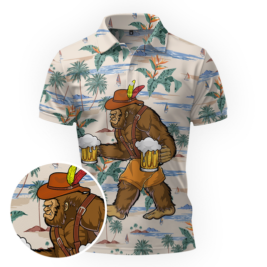 Maxcorners Sasquatch Oktoberfest Getaway Golf Polo Shirt