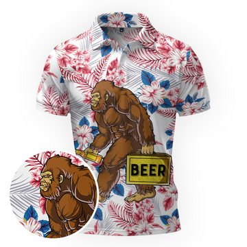 Maxcorners Tropical Brew Bigfoot Golf Polo Shirt