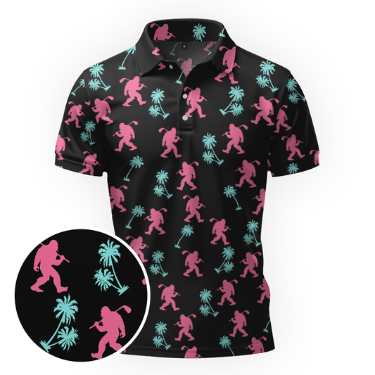 Maxcorners Midnight Palm Stroll Golf Polo Shirt
