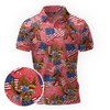 Maxcorners Patriot Sasquatch Mode Golf Polo Shirt