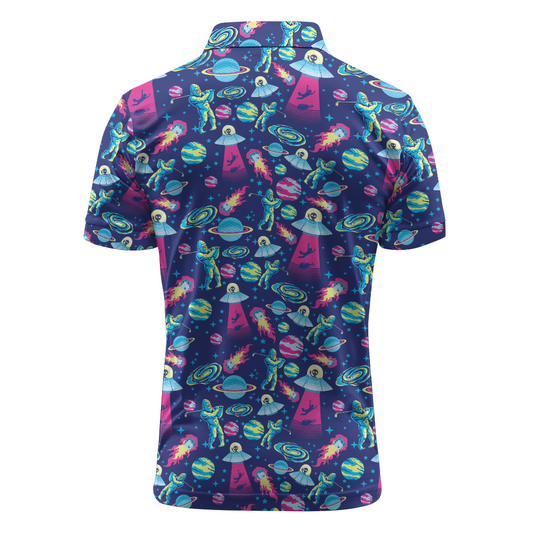 Maxcorners Cosmic Bigfoot Swing Golf Polo Shirt