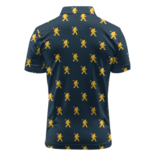 Maxcorners Golden Fairway Walker Golf Polo Shirt