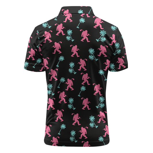 Maxcorners Midnight Palm Stroll Golf Polo Shirt