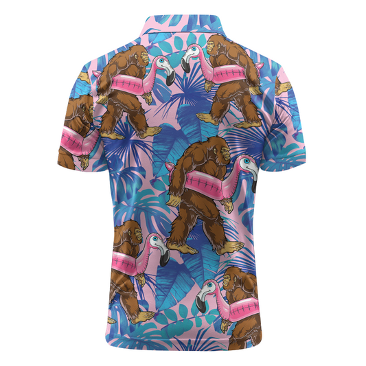 Maxcorners Pink Floatie, Big Mystery Golf Polo Shirt