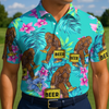 Maxcorners Tropical Bigfoot Beer Run Golf Polo Shirt