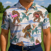 Maxcorners Tropical Sasquatch Summer Vibes Golf Polo Shirt
