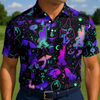 Maxcorners Psychedelic Bigfoot Night Golf Polo Shirt