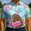 Maxcorners Sasquatch Loves Pool Parties Golf Polo Shirt