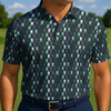 Maxcorners On Repeat - Pine Grid Golf Polo Shirt