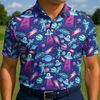 Maxcorners Cosmic Bigfoot Swing Golf Polo Shirt