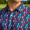 Maxcorners On Repeat - Teal Frequency Golf Polo Shirt