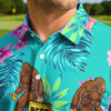 Maxcorners Tropical Bigfoot Beer Run Golf Polo Shirt