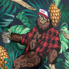 Maxcorners Pineapple Bigfoot Jungle Vibes Golf Polo Shirt