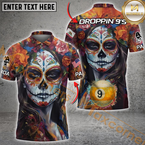 Maxcorners Day of the Dead Darts Jersey Multicolor Option Customized Name, Team Name 3D Shirt For Ahmed