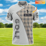 Maxcorners Golf Caro Customized Name 3D Shirt