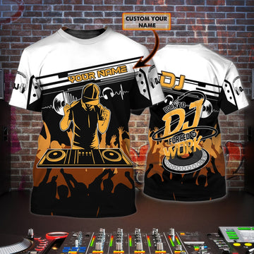 Maxcorners DJ Born To Be Personalized 3D All Over Printed Shirt