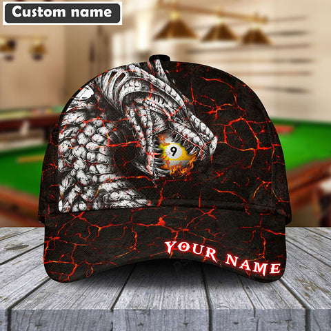 Maxcorners Billiards Dragon 9-Ball Personalized Name Cap
