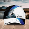 Maxcorners Fishing Blue Camo Sport Pattern Personalized Name 3D Cap (11 Breeds)