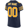 Maxcorners Custom Navy Gold-White Mesh Authentic Football Jersey LM2605