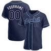 Maxcorners Custom Navy Navy-Powder Blue Authentic Baseball Jersey LM2605