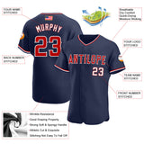 Maxcorners Custom Teal Purple-White Premium American Flag Fashion Baseball Jersey LM0210