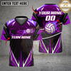 Maxcorners Volleyball Lightning Energy Gradient Multicolor Options Personalized 3D V-neck T-Shirt