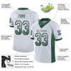 Maxcorners Custom White Grass Green-Black Drift Fashion Football Jersey LM2605