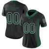 Maxcorners Custom Black Grass Green-White Drift Fashion Football Jersey LM2605