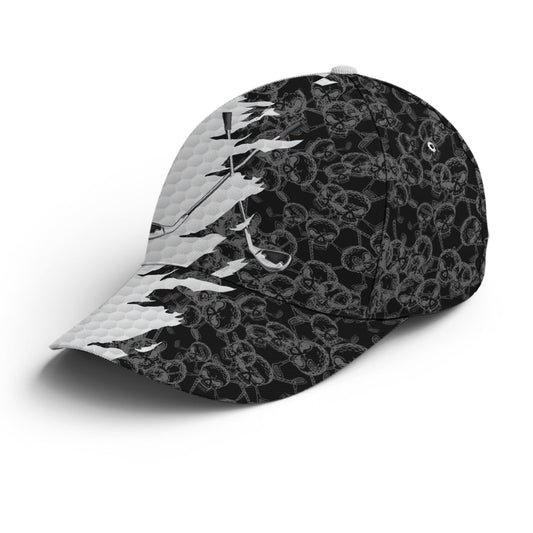 Maxcorners Golf Skull Pattern Baseball Cap LM0402
