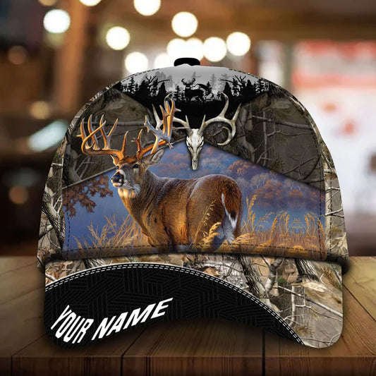 Maxcorners The Premium Unique Cool Deer Hunting Personalized Hats 3D Multicolored