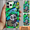 Maxcorners Cartoon Panda Dart Game Graffiti Style Multicolor Options Personalized Name 3D Phonecase