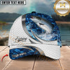 Maxcorners Fishing Water Splash Scale Pattern Personalized Classic Cap (12 Fish Species)
