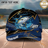 Maxcorners Fishing Water Splash Personalized Name, Team Name Classic 3D Cap (9 Breeds)