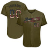 Maxcorners Custom 3D American Flag With Pink Ribbon Breast Cancer Awareness Month Women Health Care Support Premium Baseball Jersey LM0210
