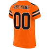 Maxcorners Custom Orange Black-White Mesh Authentic Football Jersey LM2605
