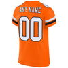 Maxcorners Custom Orange White-Black Mesh Authentic Football Jersey LM2605