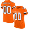 Maxcorners Custom Orange White-Black Mesh Authentic Football Jersey LM2605