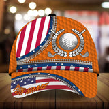 Maxcorners Golf Premium Metal Ball Art Personalized Name All Over Printed Cap